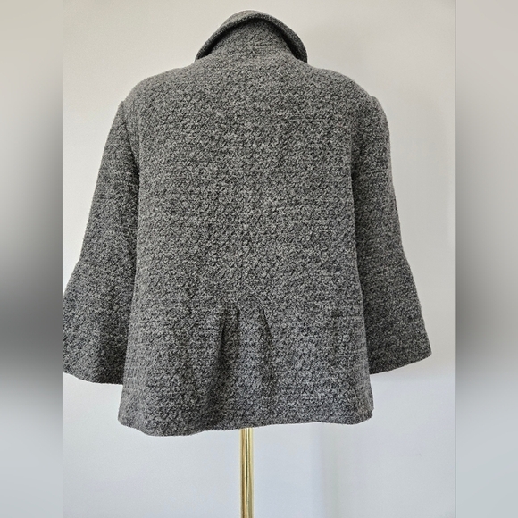 OLSEN EUROPE Virgin Wool Grey 3/4 Sleeve Sweater. Size 14 - Picture 5 of 12